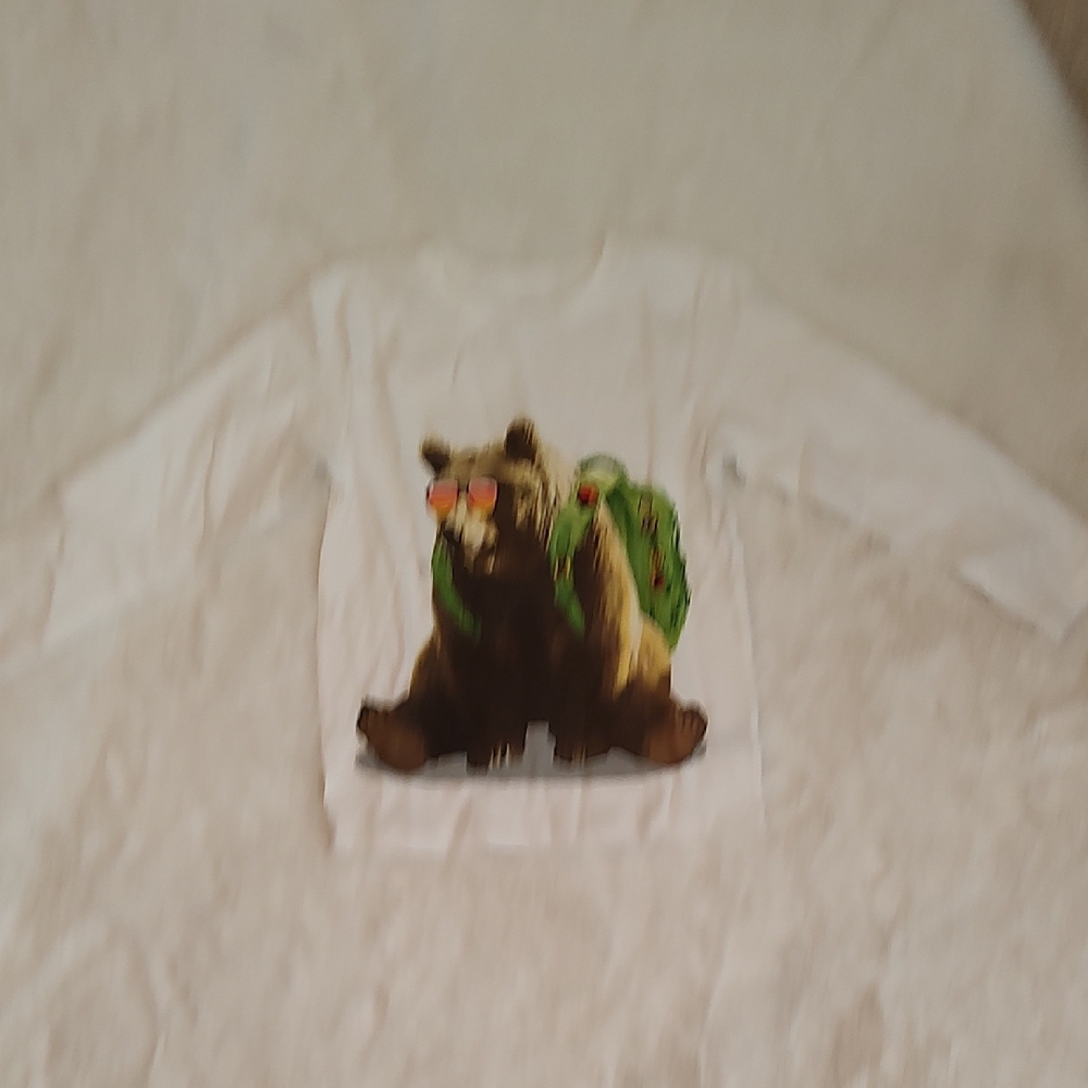 Kids White Bear Graphic Long Sleeve Shirt